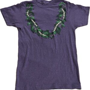 Purple T-Shirt with Lei Design